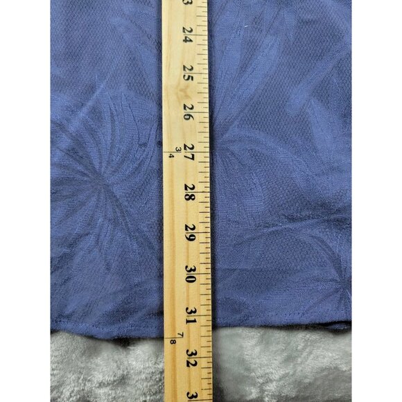 Seapointe Hawaiian Shirt Mens 2XL Blue Modal Blend Floral Short Sleeve Button Up - Picture 2 of 7